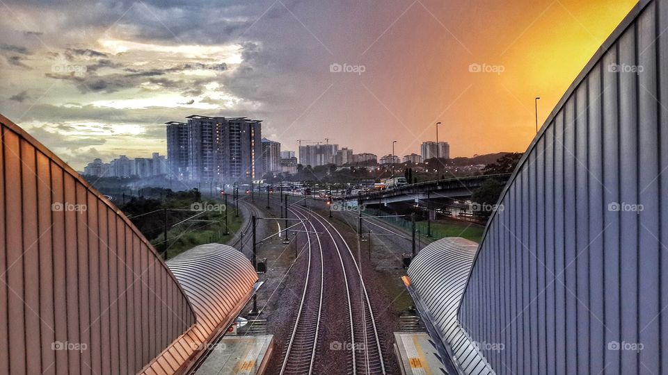 Sunset from station