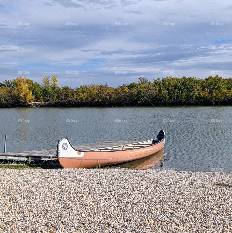 Canoe on the shore