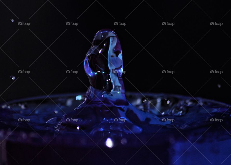 macro photography of water