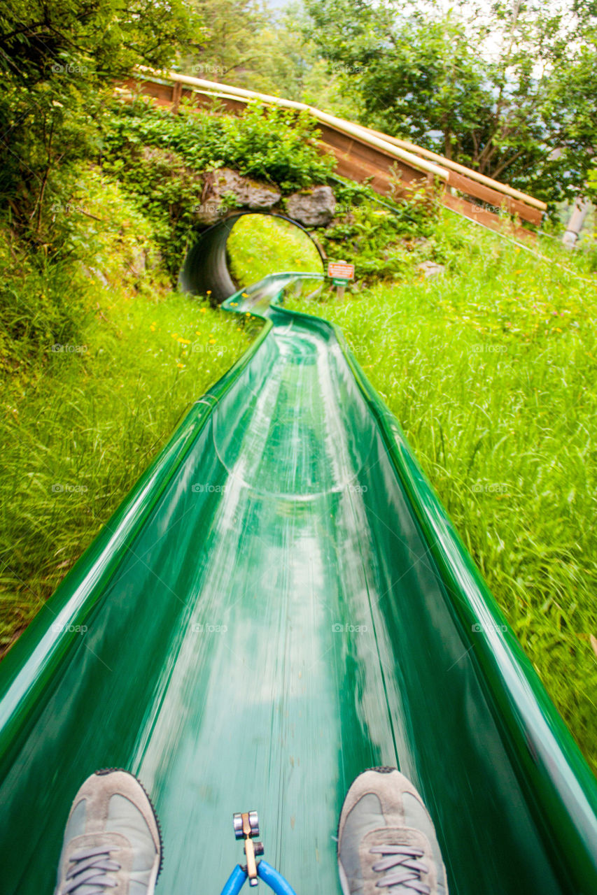 Summer sledding in Bavaria