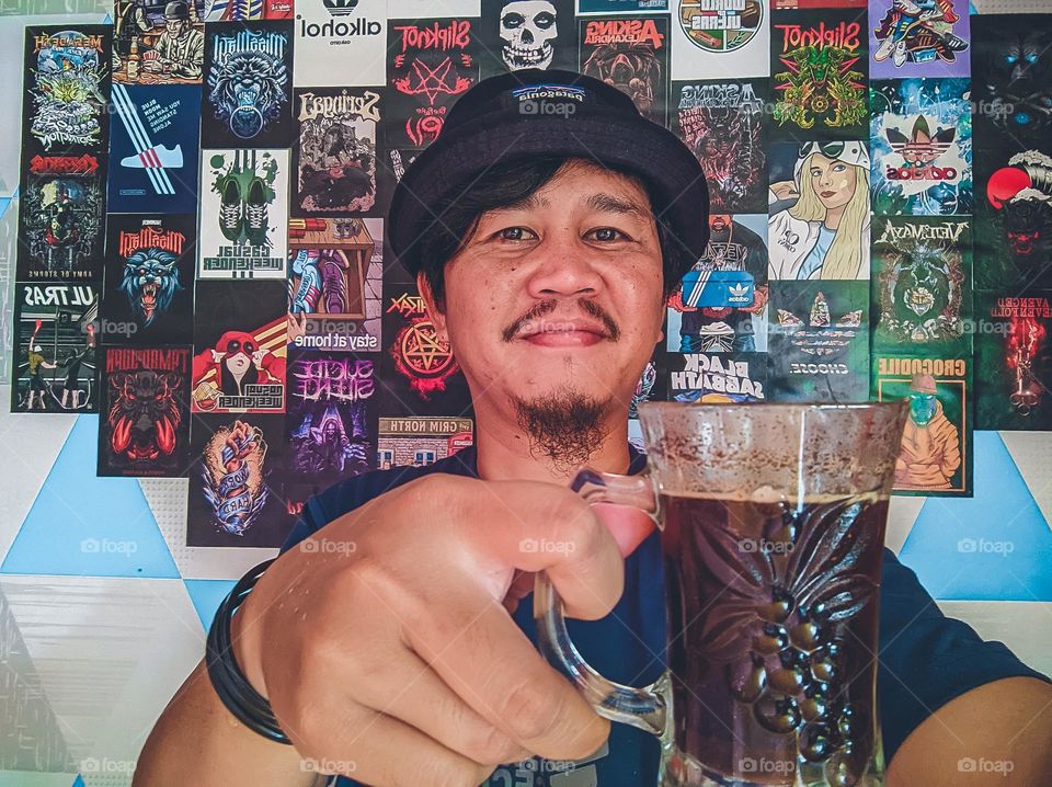 start the morning with a glass of hot black coffee in winter