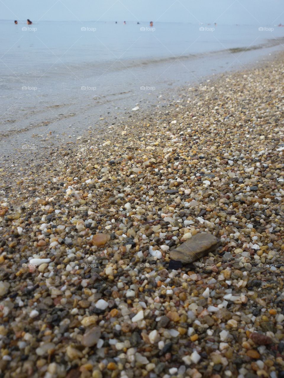 Sand and rock beach in Greece