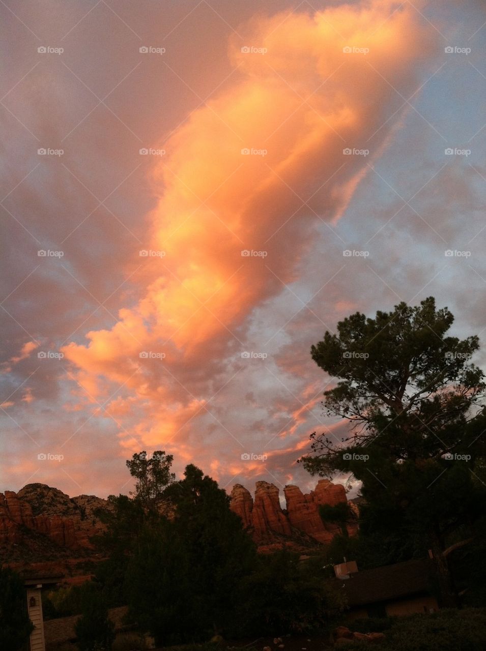 Sedona Sunset cloud formation