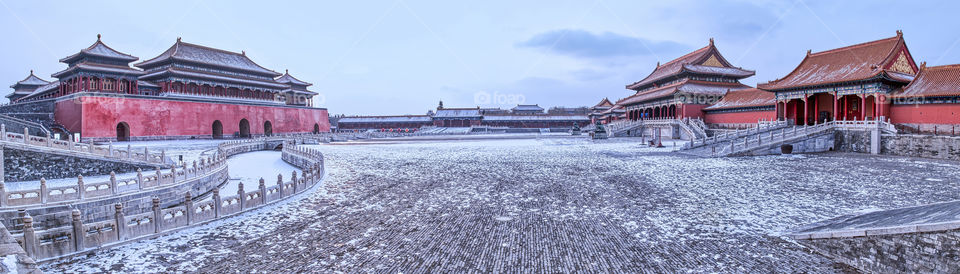 Imperial courtyard in winter