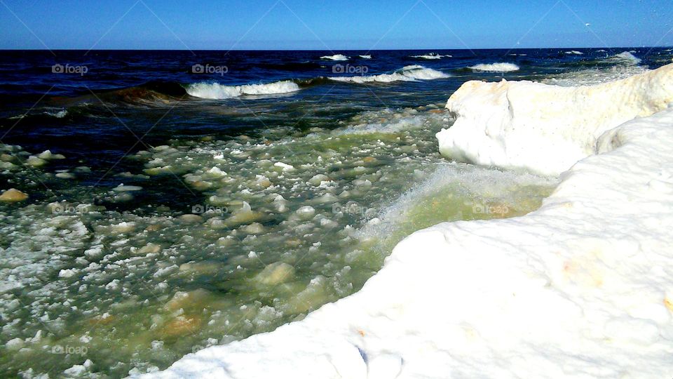 Lake shore ice monster.