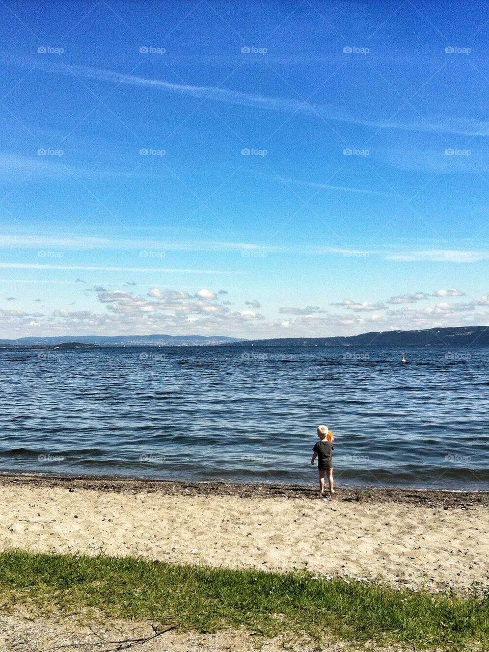 norway beach sky blue by greirik