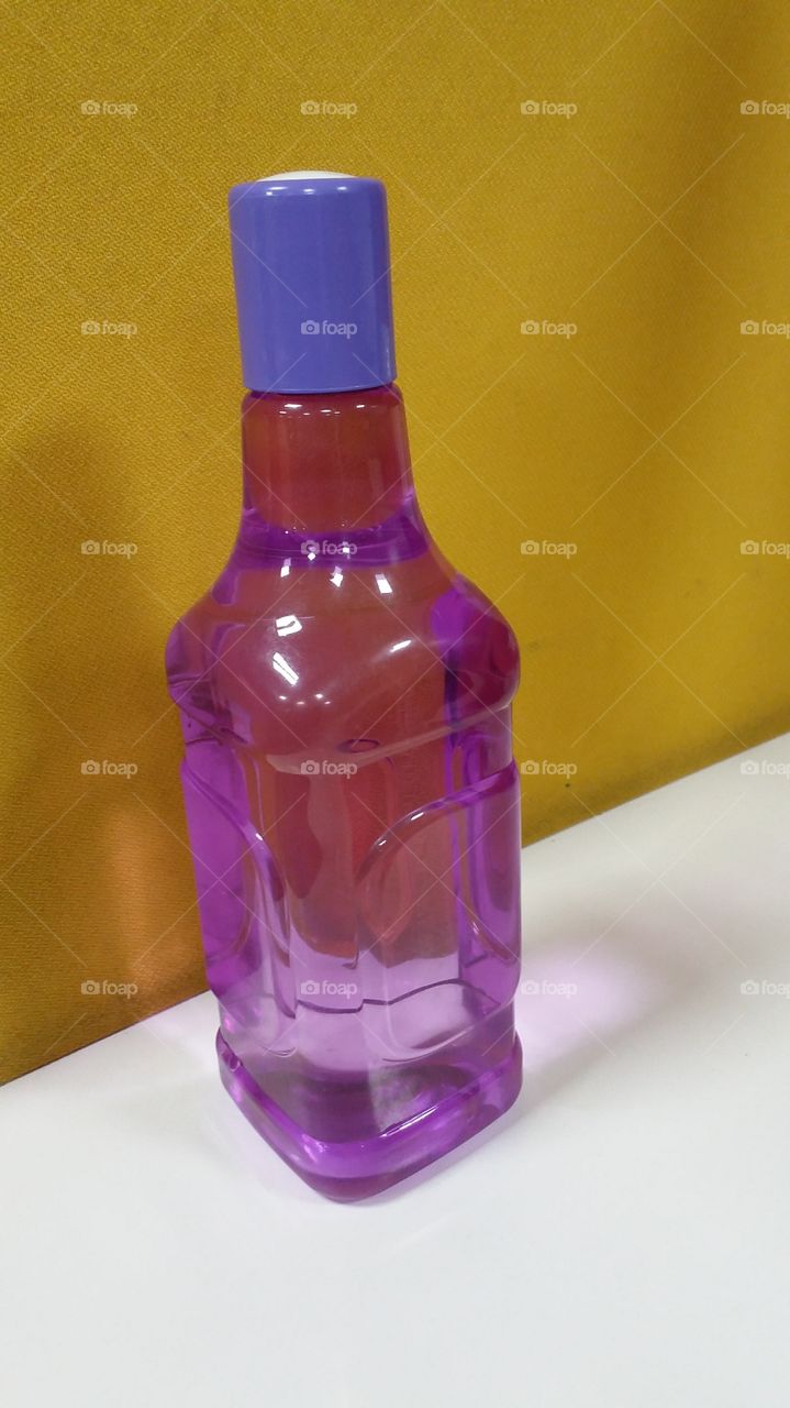 pure water under pinc bottel