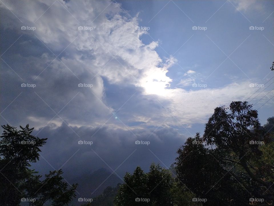 Clouds and sun creating magic