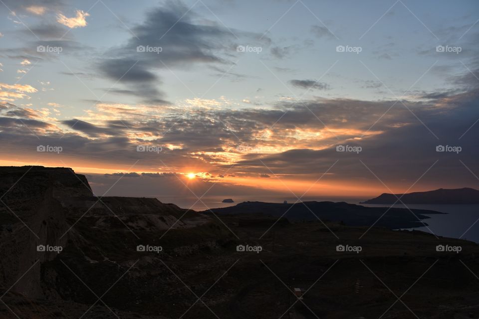 Sunset in Santorini