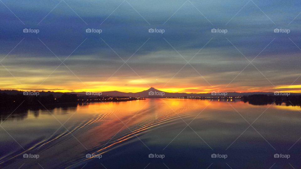 Mount Hood sunrise . Mount Hood Oregon sunrise