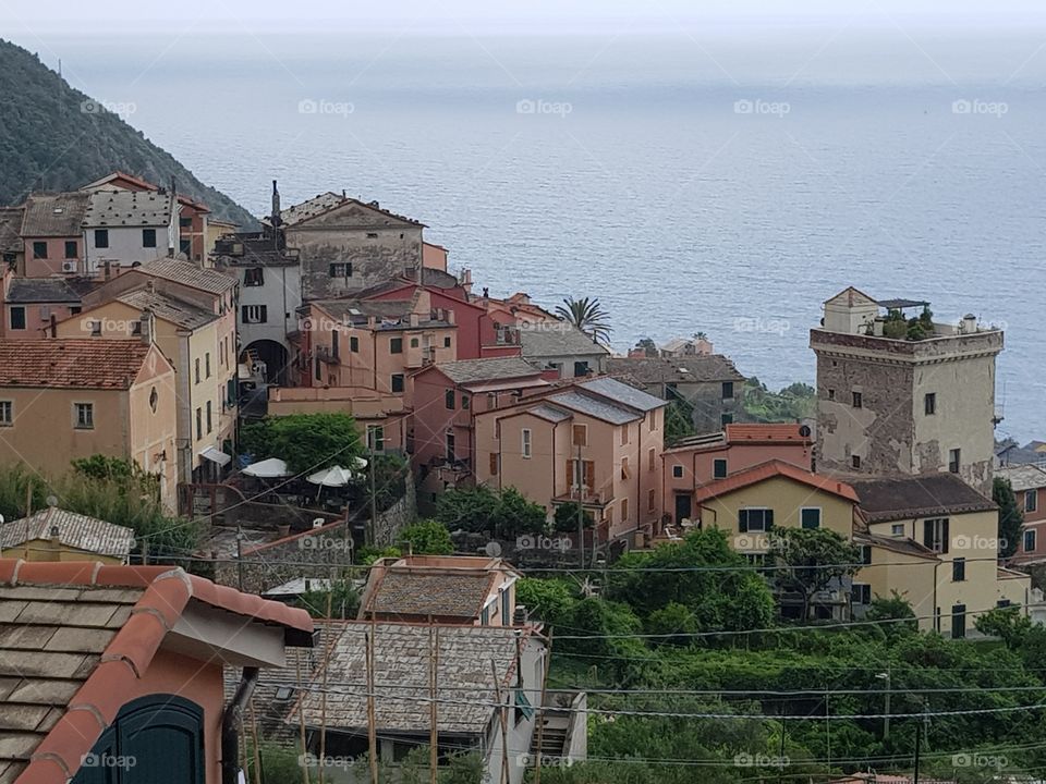 View of the village of Setta - Framura, La Spezia, Liguria, Italy.