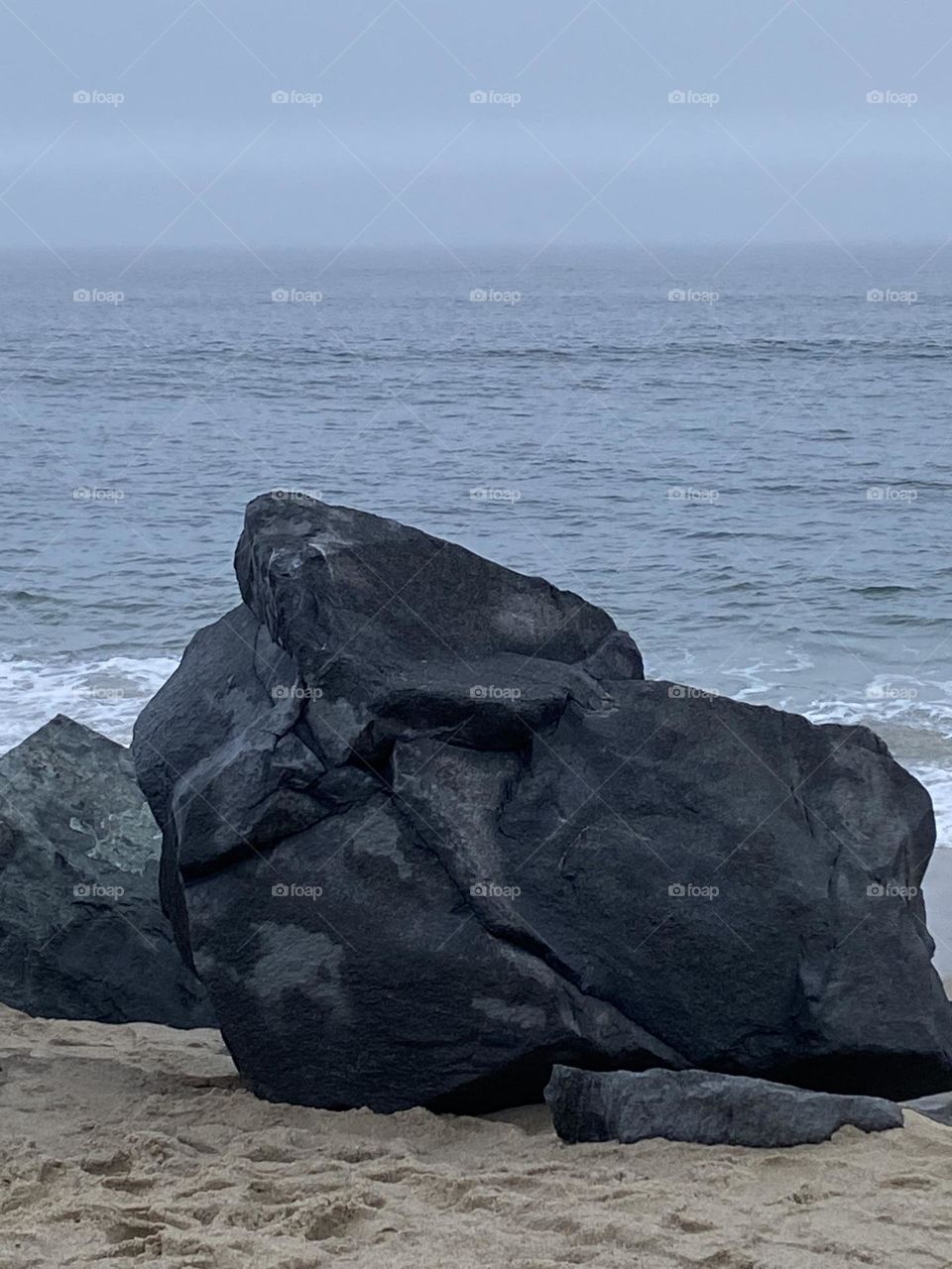 Rock in the ocean