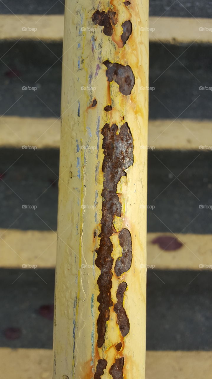 old rusty railing