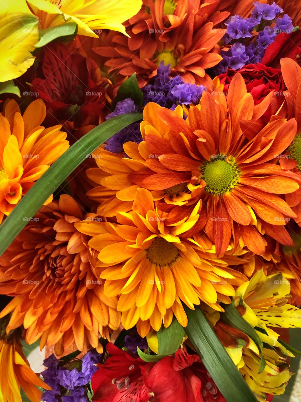PUTTING TOGETHER A COLORFUL FALL BOUQUET   