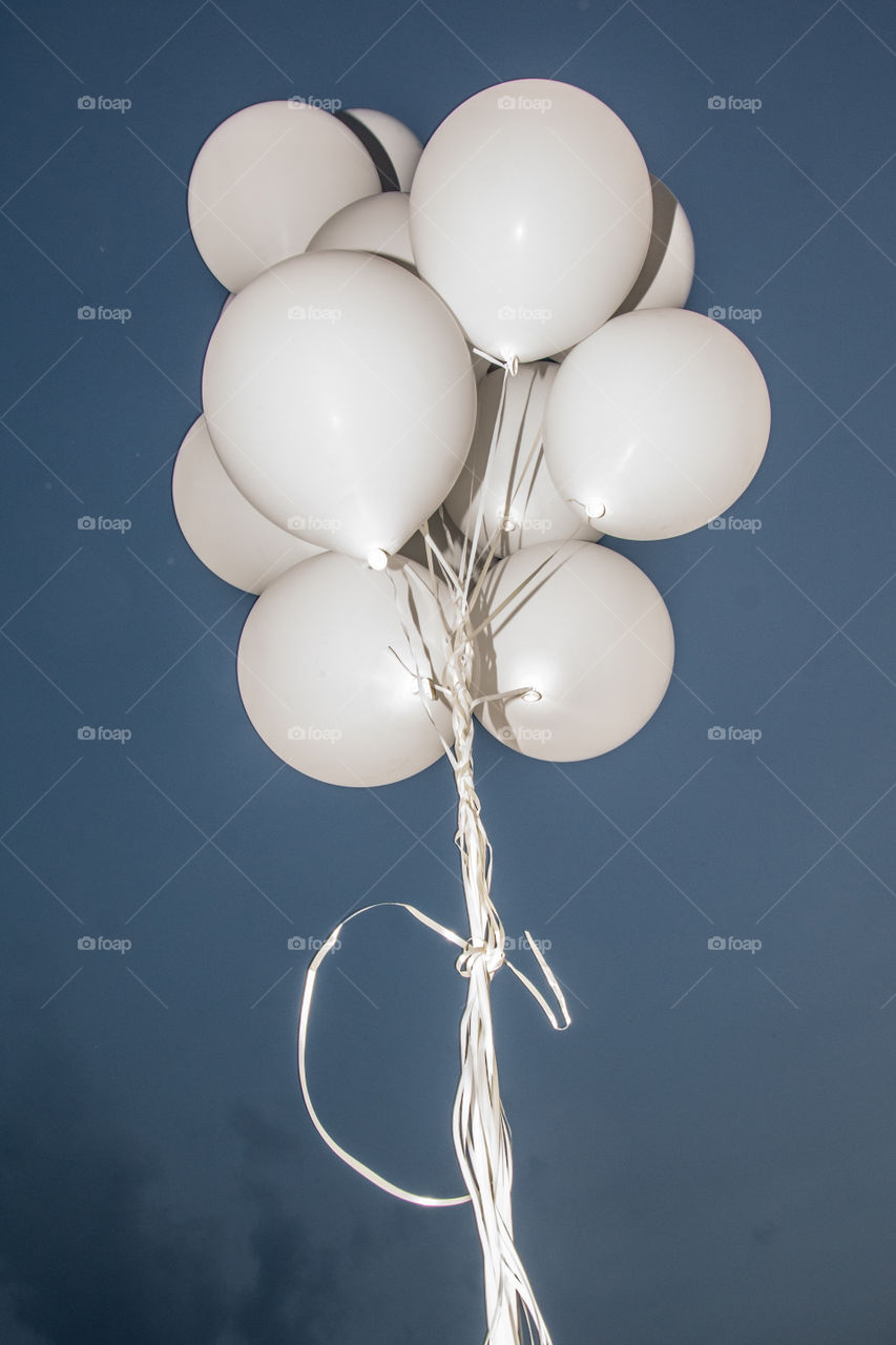 White wedding balloons