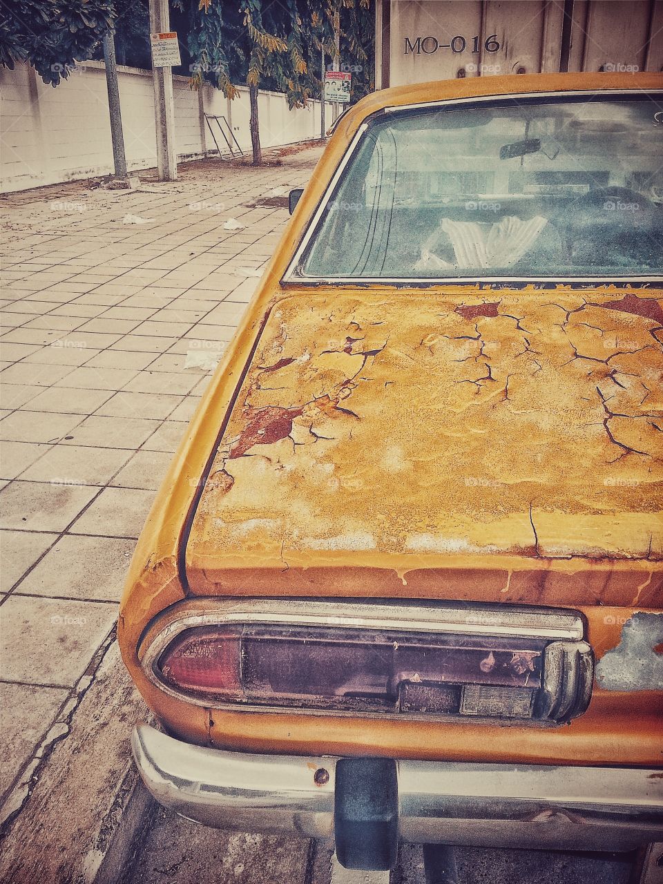 old car. the texture of very old car
