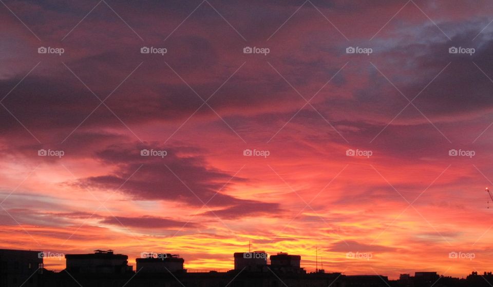 Liverpool skyline at sunrise