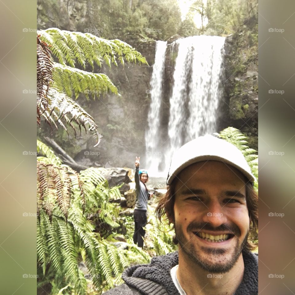 Waterfall selfie