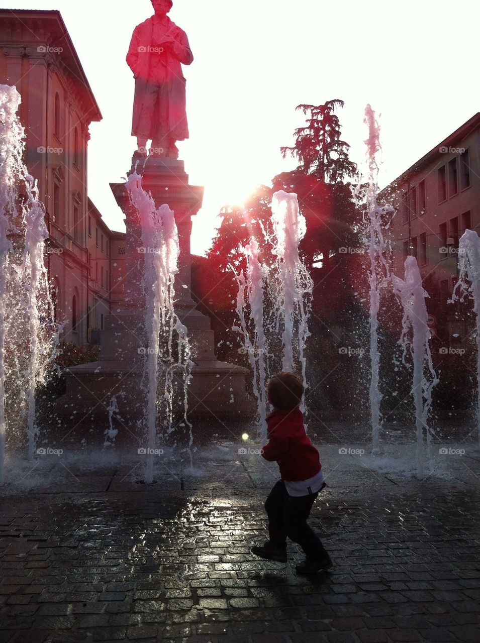 Playing in the Fountain