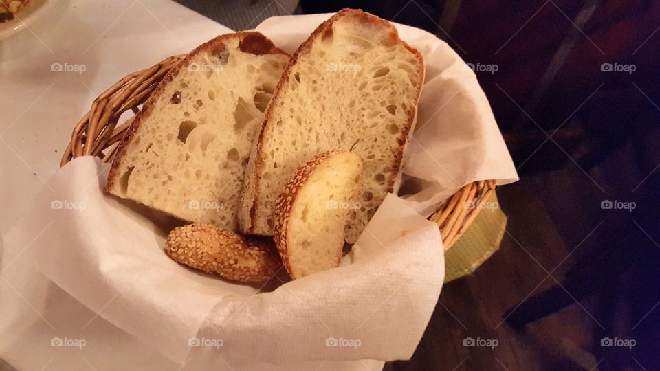 Bread in basket