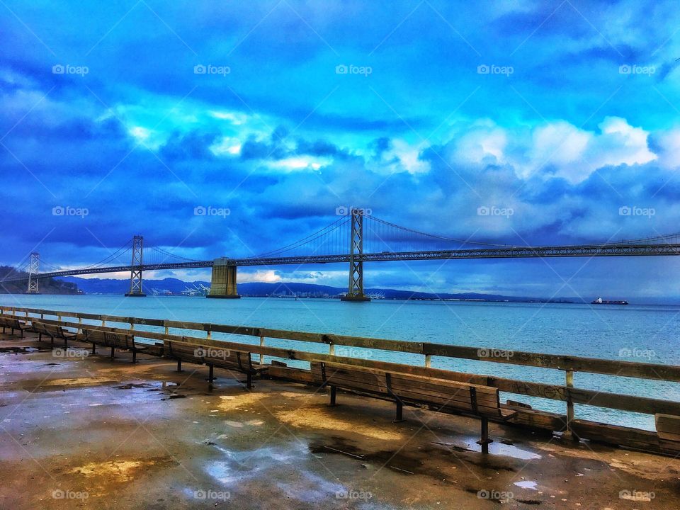 Colorful View of the Bay Bridge