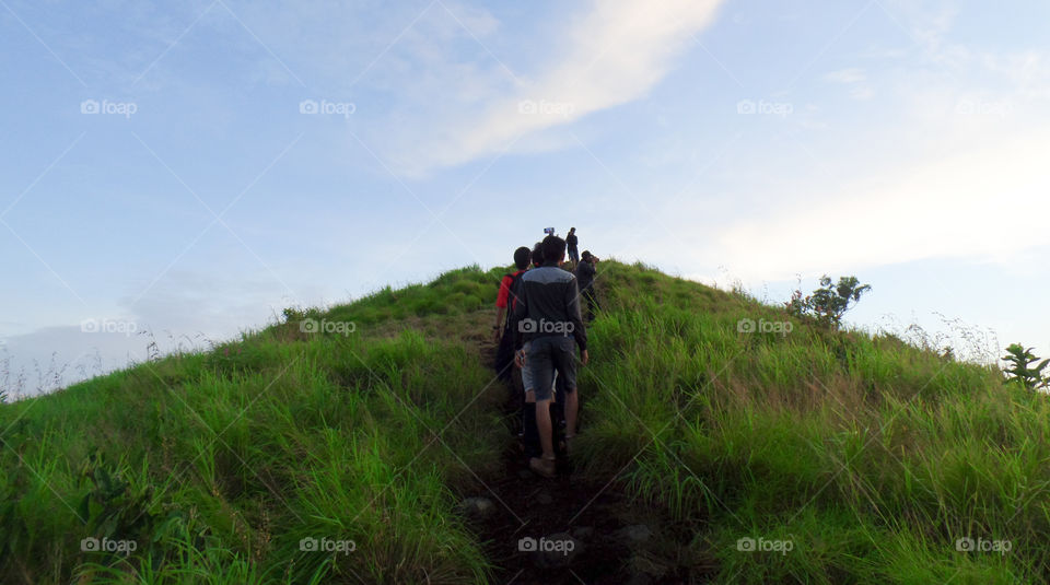 Way to Bukit Besak Hill Peak in Lahat South Sumatera