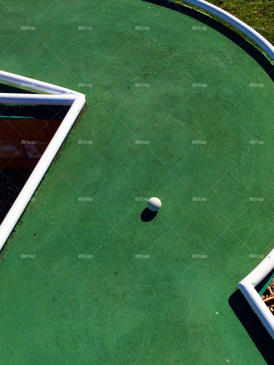 High angle view of golf ball