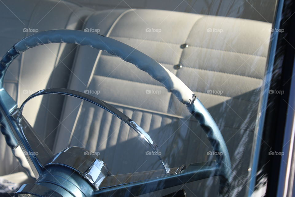 white steering wheel white interior