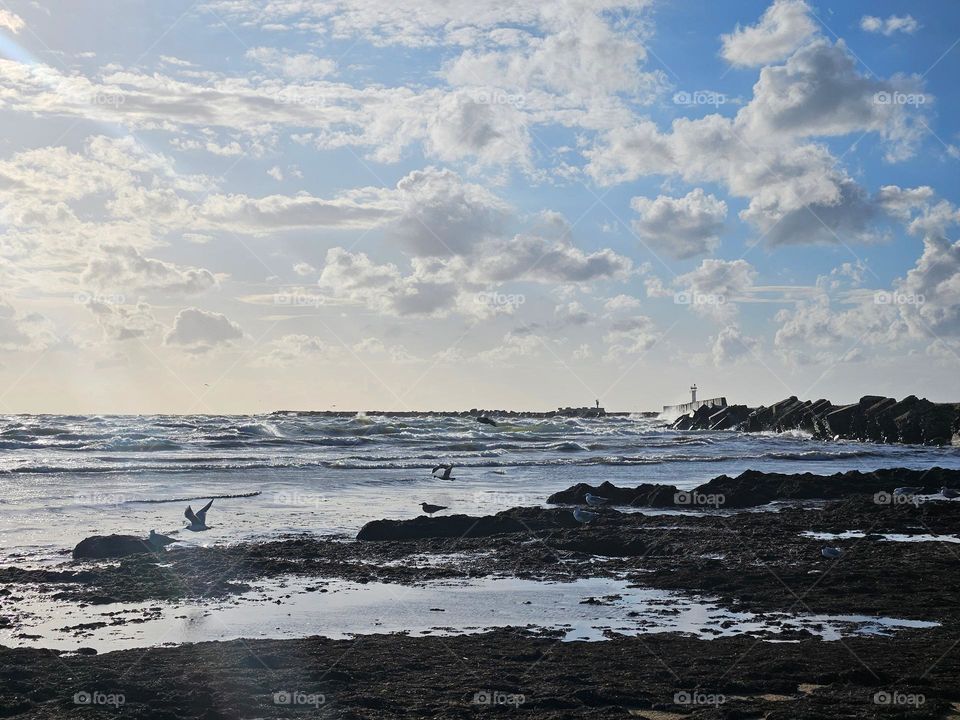 Seaside few hours after the storm