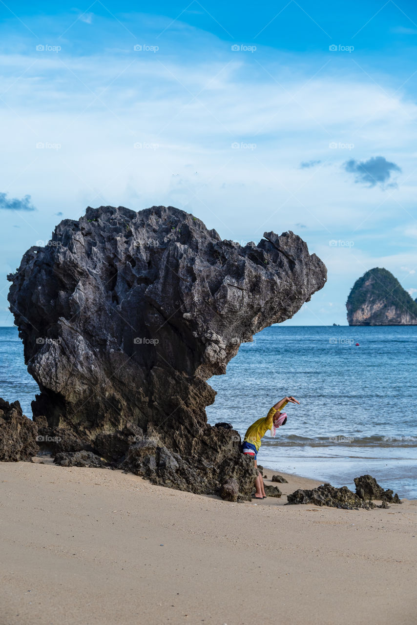 Summer time on the beautiful island in the southern of Thailand