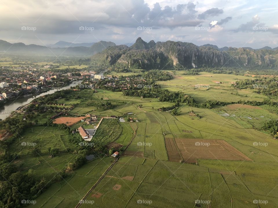 Landscape of Laos from the air