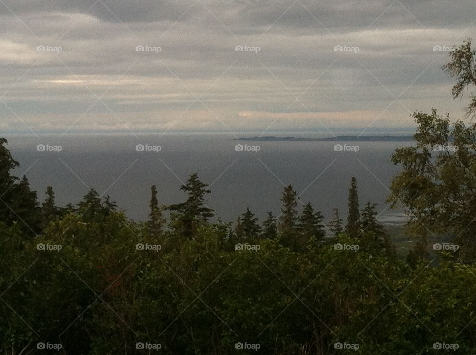 Anchorage, Alaska from mountainside
