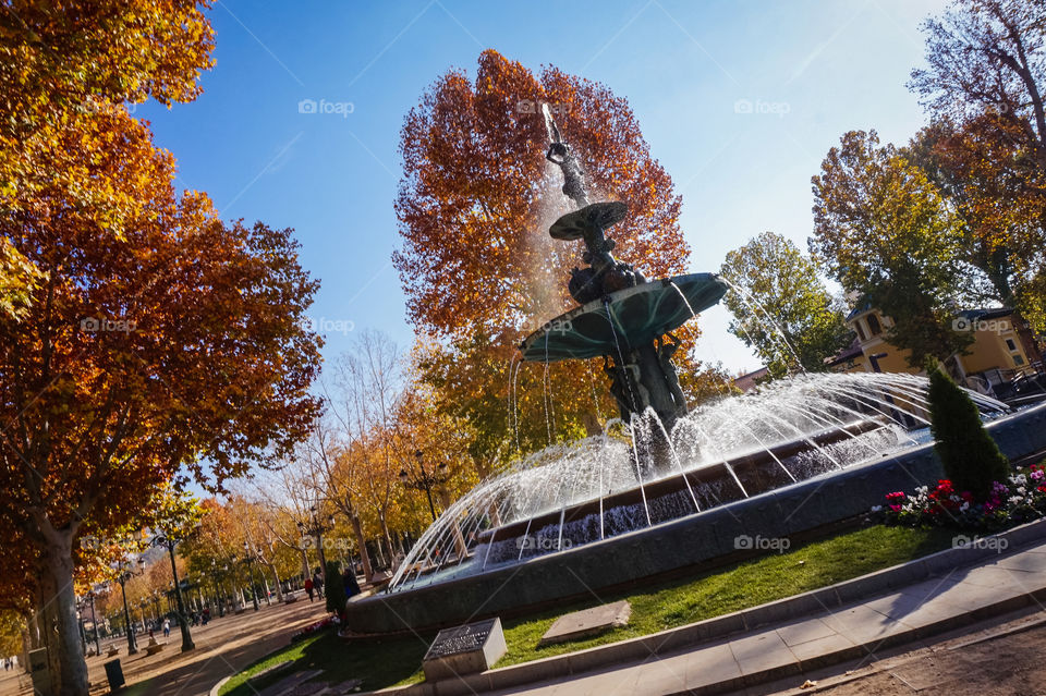 Fall fountain in Granada 