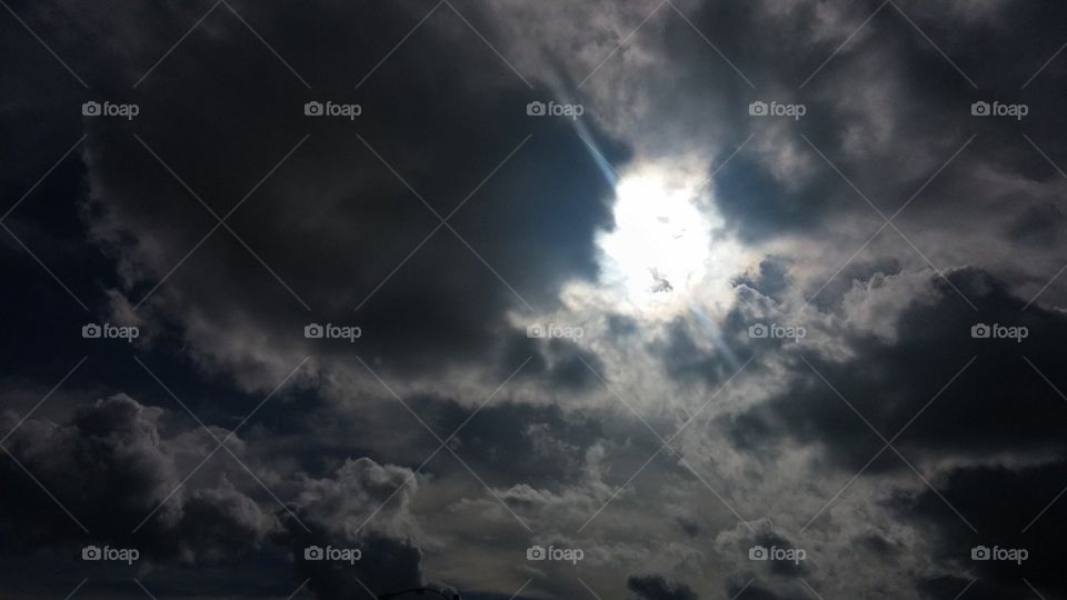 Moonlight breaking through this starry night