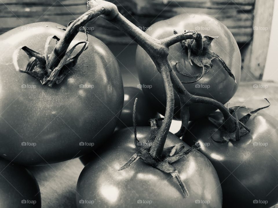 Tomatoes black and white