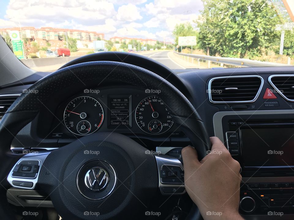 Car cockpit of Volswagen