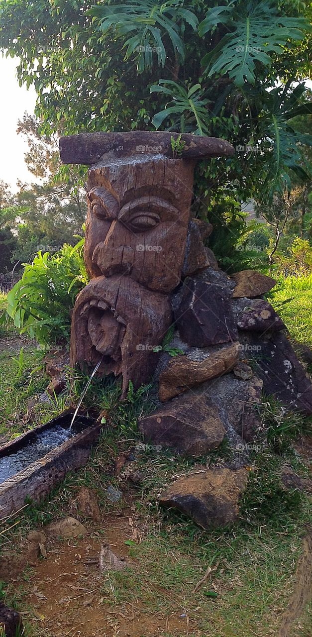 Maori statue in new zealand