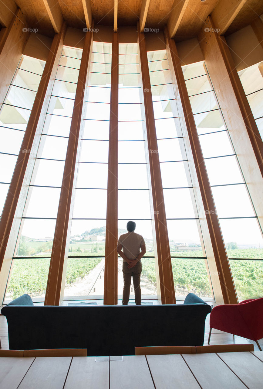 A man near a window