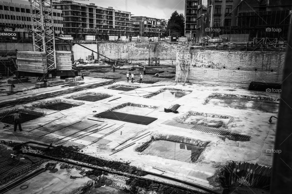 Building site in Antwerp, Belgium.