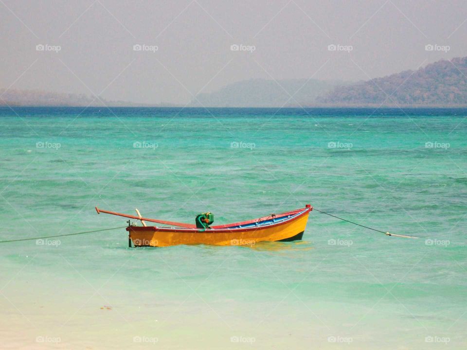 Beautiful Boat in the sea