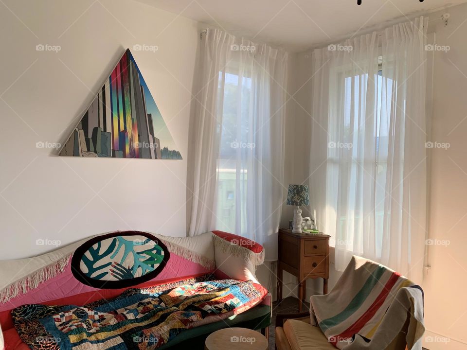 Amazing sitting room in an airbnb.