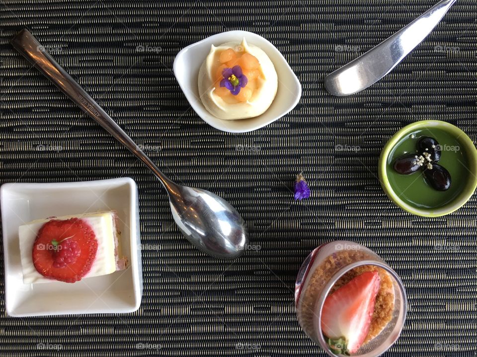 Dessert on the table