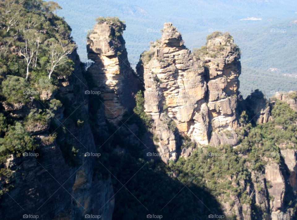 Three Sisters. Blue Mountain Rock Formation