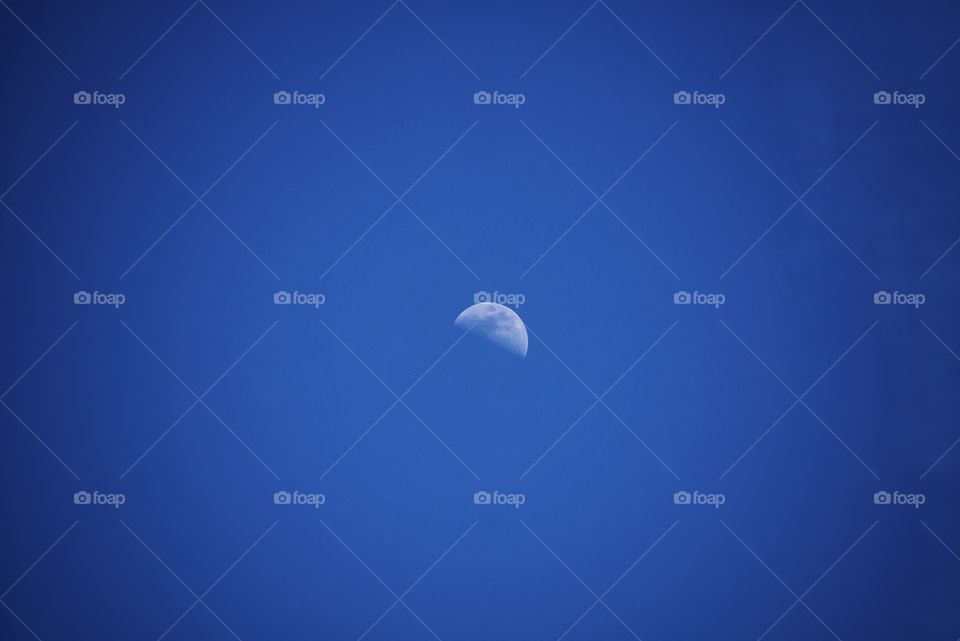 Moon Seen During the Day Hours 