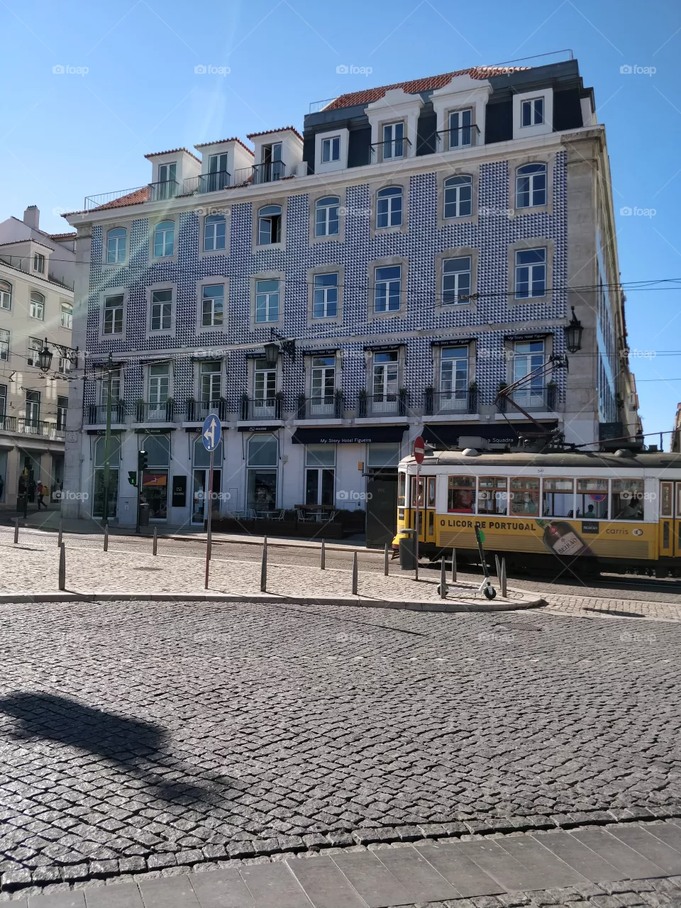 Portugal, cLissabon, Train, Classic, fliesen, blue, lisboa, city,