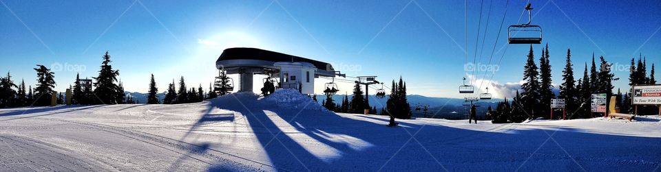 Top of Ridge Rocket at Big White Ski Resort