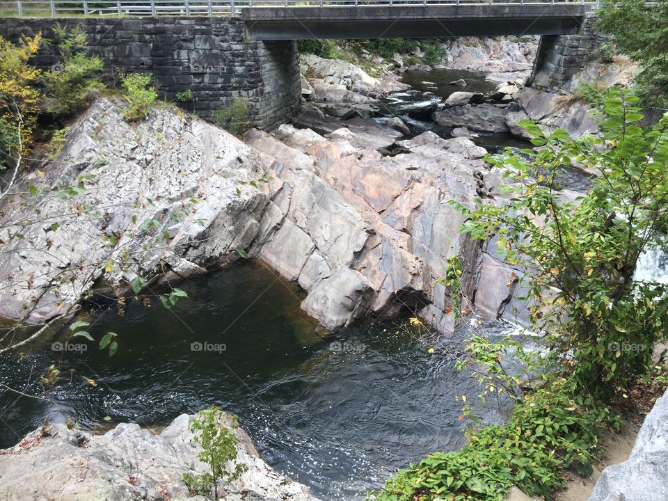 Rocks under bridge 