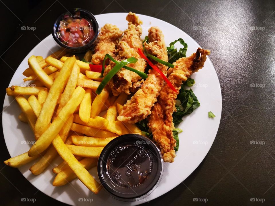 High fat meal with sauce