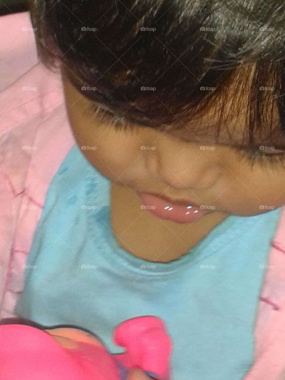 My daughter seeing something seriously