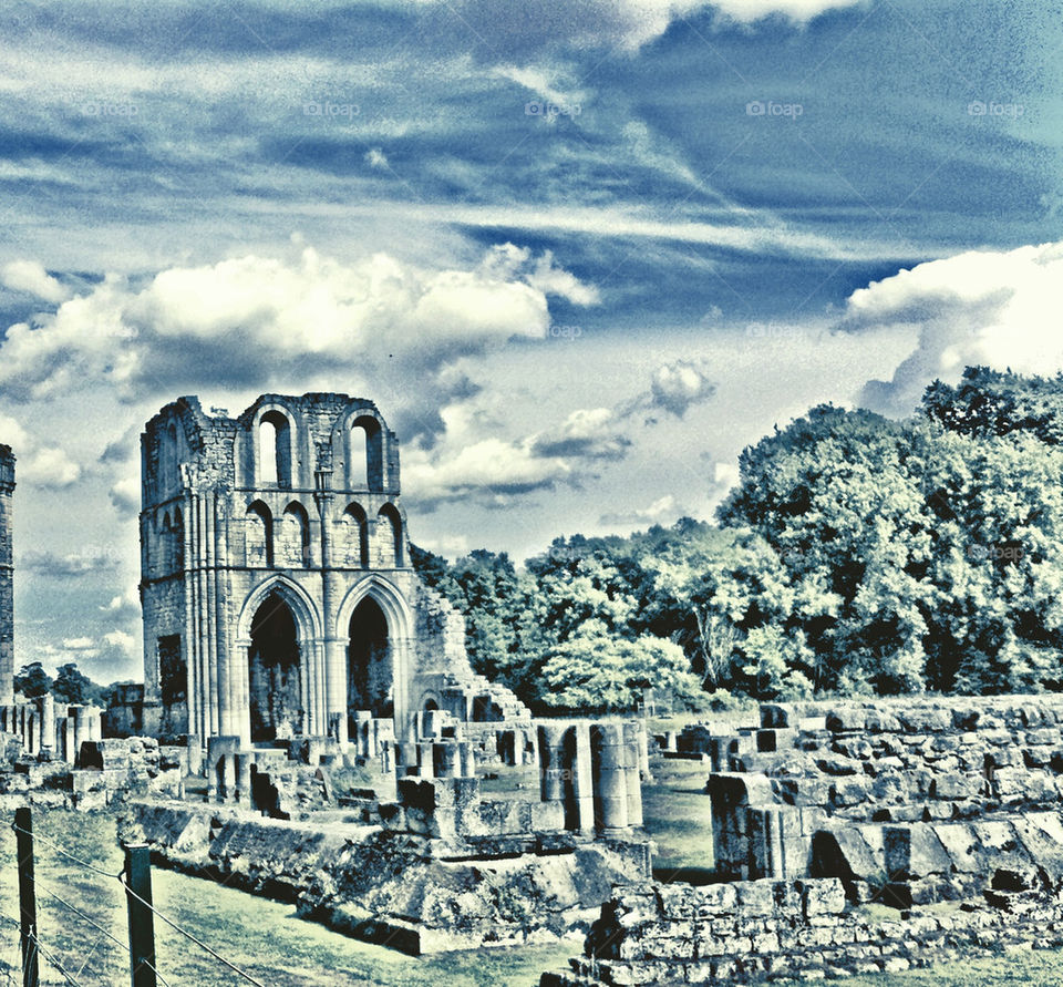 Picturesque view of old ruins